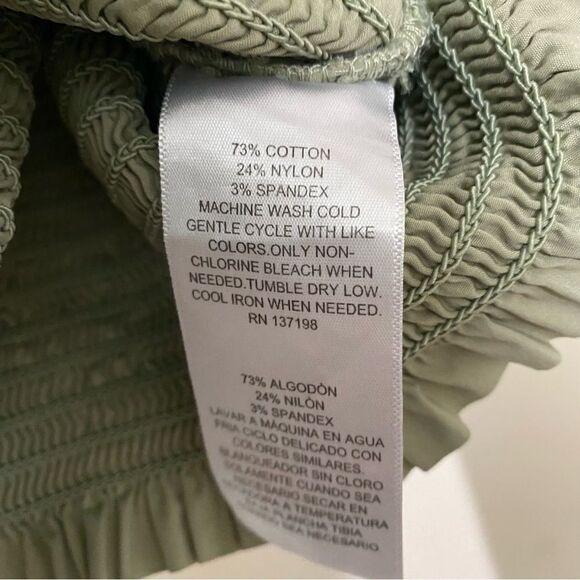 Danielle Bernstein Jade Green Tie Strap Plus Size Ruched Crop Top SIZE 2X - Picture 4 of 5